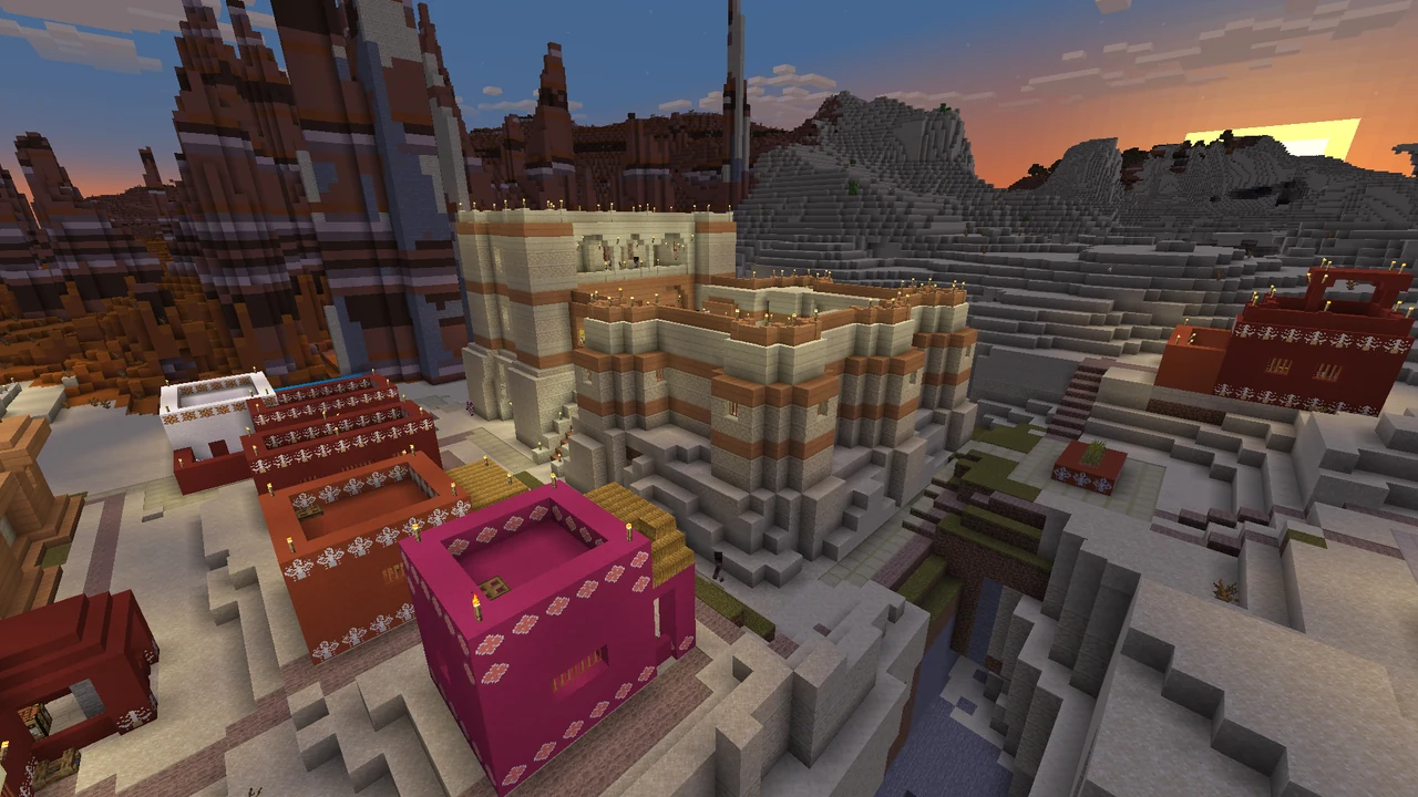 ...or massive fortresses surrounded by desert.